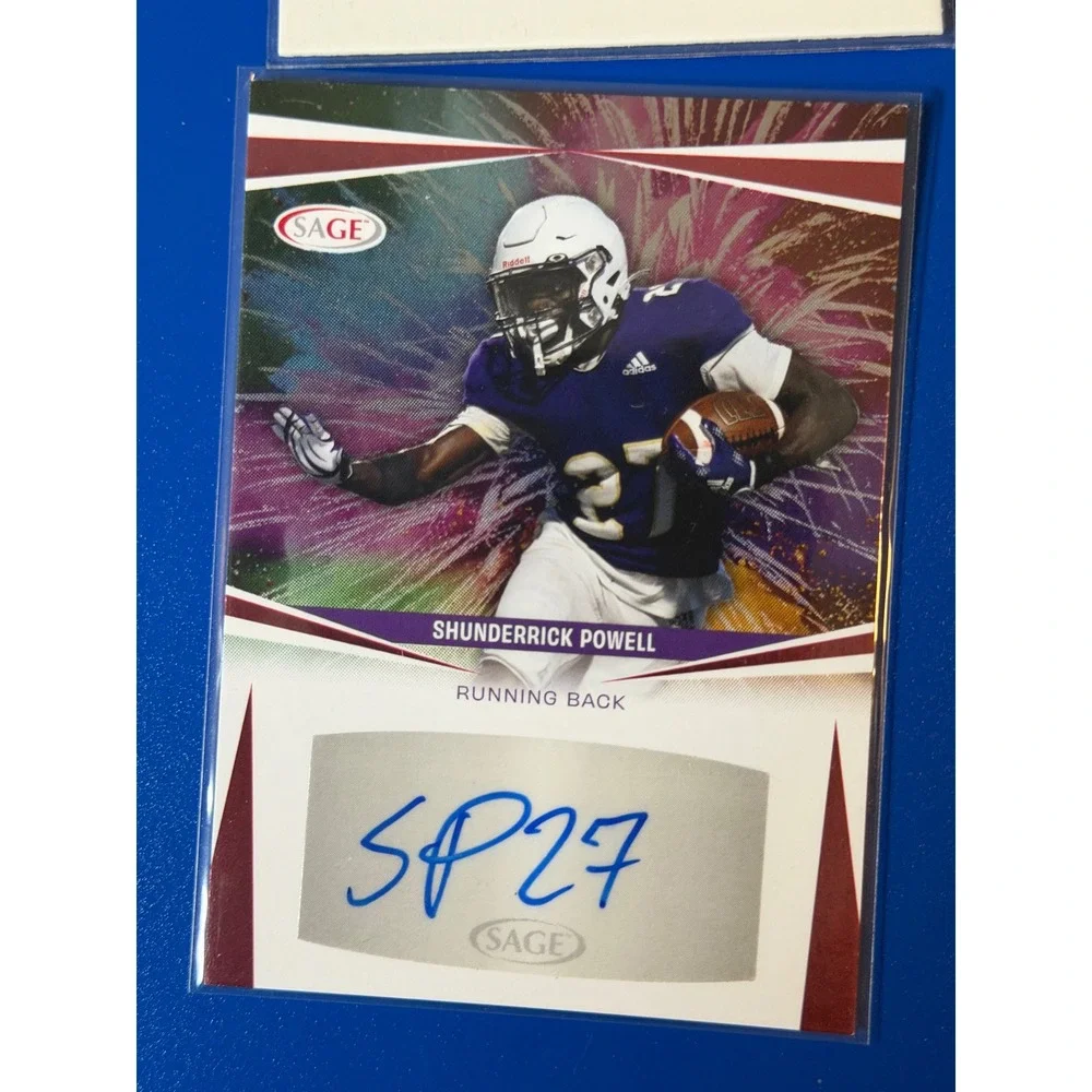 Football Autograph Card Lot 6 SAGE Upper Deck Janke Powell Page Doaks RC Auto